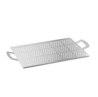 Поднос для римской пиццы 250х400мм перфорированный, алюминий