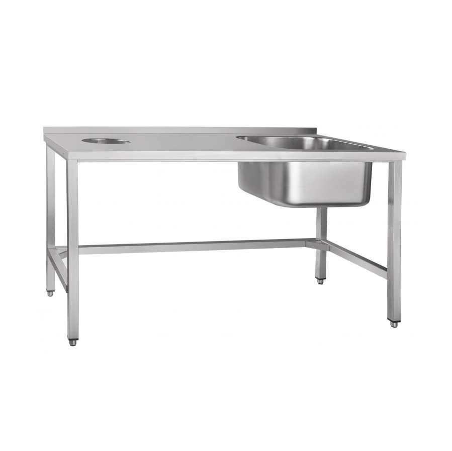 Стол предмоечный с отверстием для сбора отходов СПСО-7-5