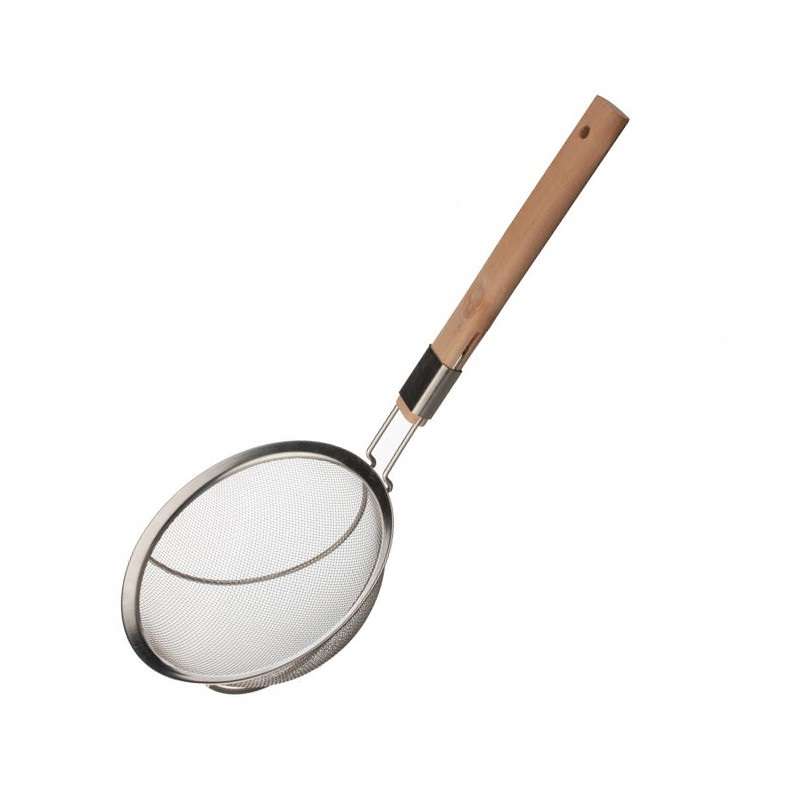 Шумовка сетчатая d160мм н/ж сталь с деревянной ручкой