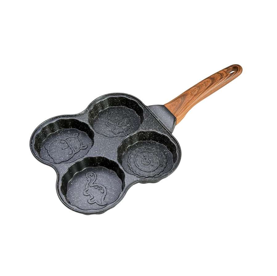 Сковорода для оладий и яиц 190х190мм с рисунком, литой алюминий, антипригарное покрытие