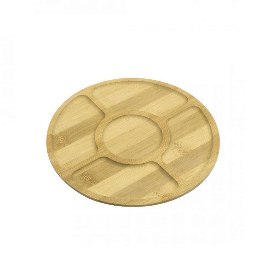 Менажница d200мм 5 секций бамбук