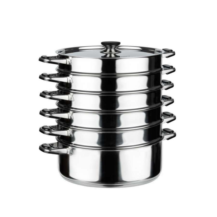 Кастрюля-мантоварка 7,4л d300мм 6 секций н/ж, индукция