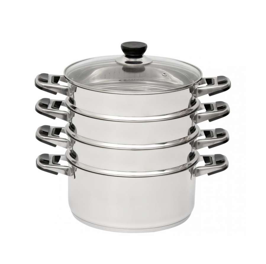 Кастрюля-мантоварка d300мм 4 секции н/ж индукция