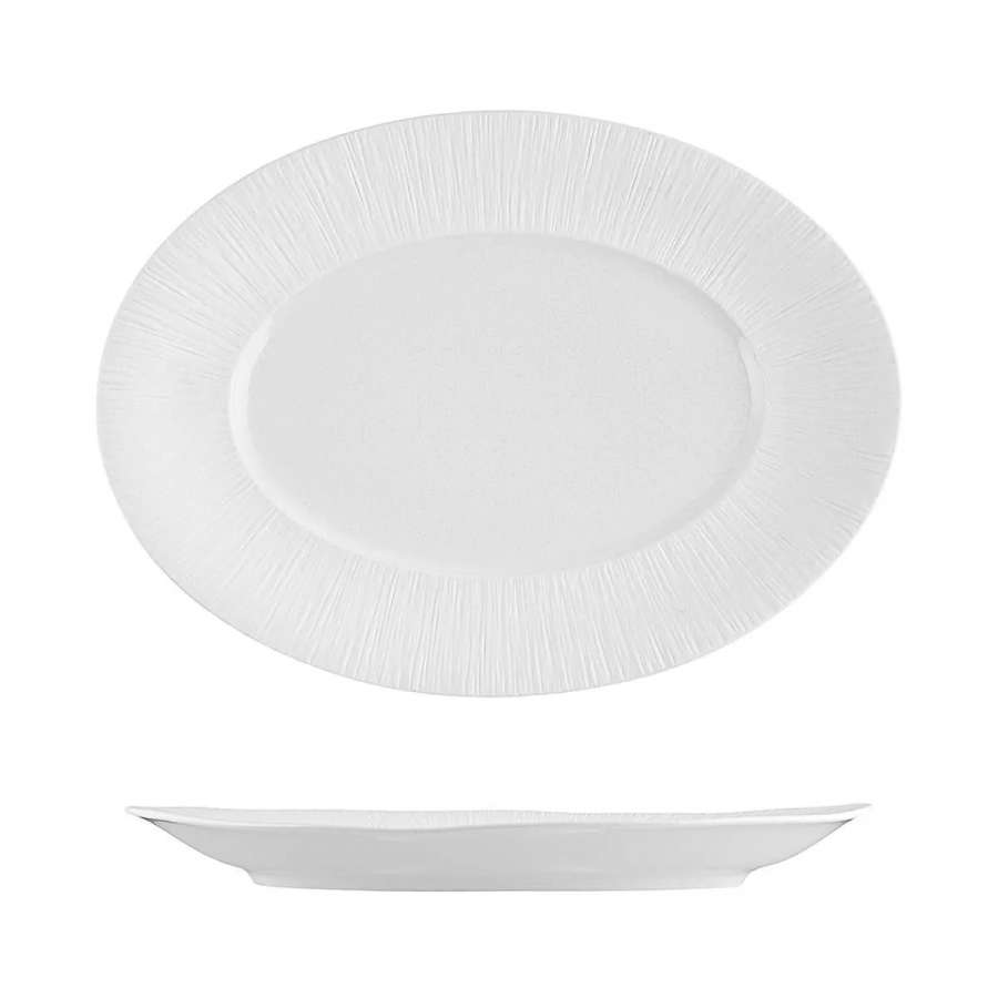 Блюдо овальное 315
х233мм "White Moon" P.L. фарфор