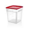 Контейнер для продуктов с цветной крышкой 17,2л с мерной шкалой, полипропилен