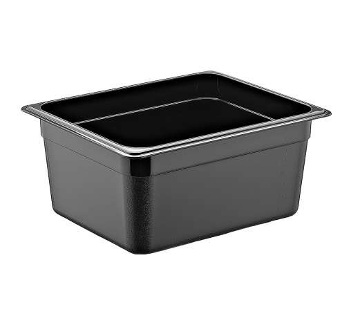 Гастроемкость 1/2 полипропилен черная 325х265мм h150мм GastroPlast