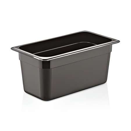 Гастроемкость 1/4 черная полипропилен 265х162мм h150мм GastroPlast