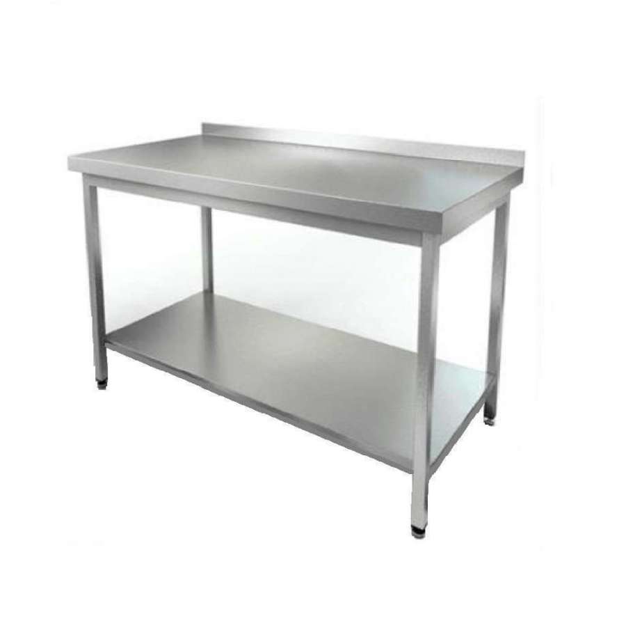 Стол разделочный 1400х700  с бортом, полка сплошная н/ж