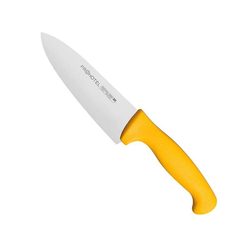 Нож поварской 290/150мм желтый