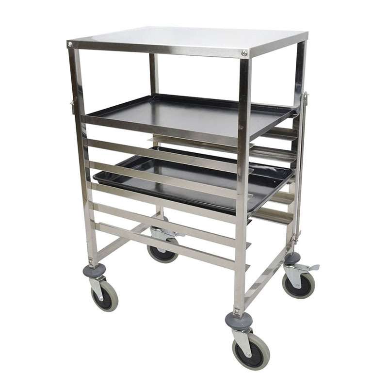 Тележка-шпилька 470х620х1000мм для противней 600х400мм с рабочей поверхностью