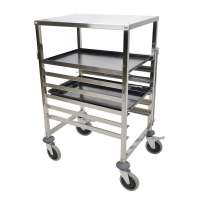 Тележка-шпилька 470х620х1000мм для противней 600х400мм с рабочей поверхностью