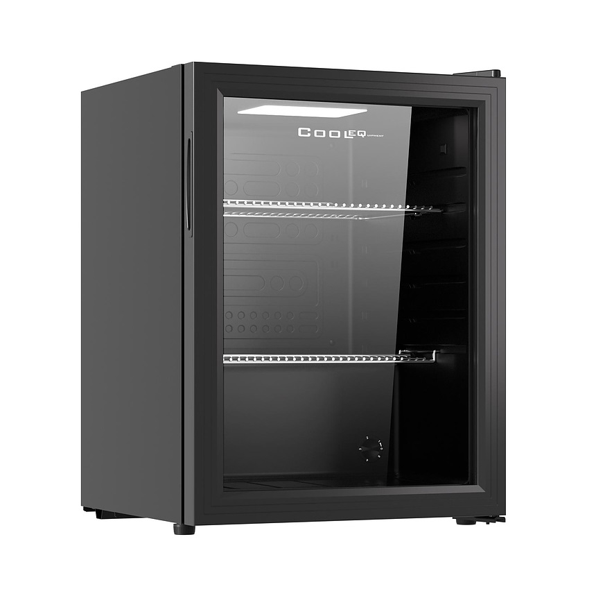 Шкаф холодильный со стеклом COOLEQ TBC-65N черный