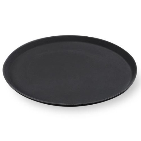Поднос d400мм полипропилен, на резиновой основе, черный