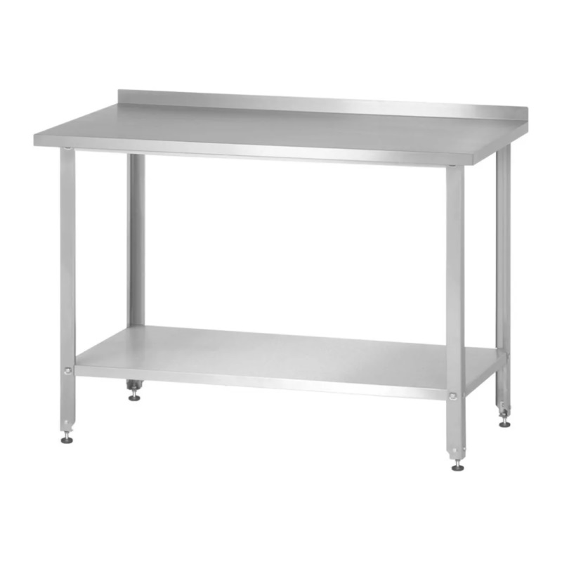 Стол разделочный 1800х600 с бортом, полка сплошная оцинкованная