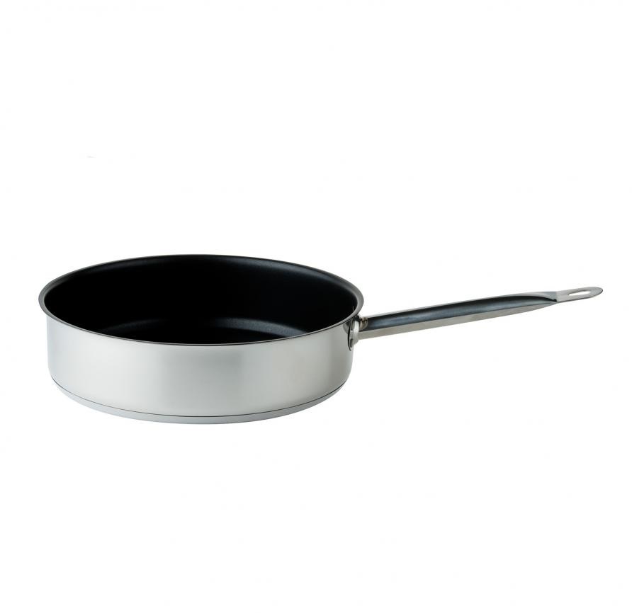 Сковорода сотейник d240мм нержавеющая сталь, тефлон, индукция