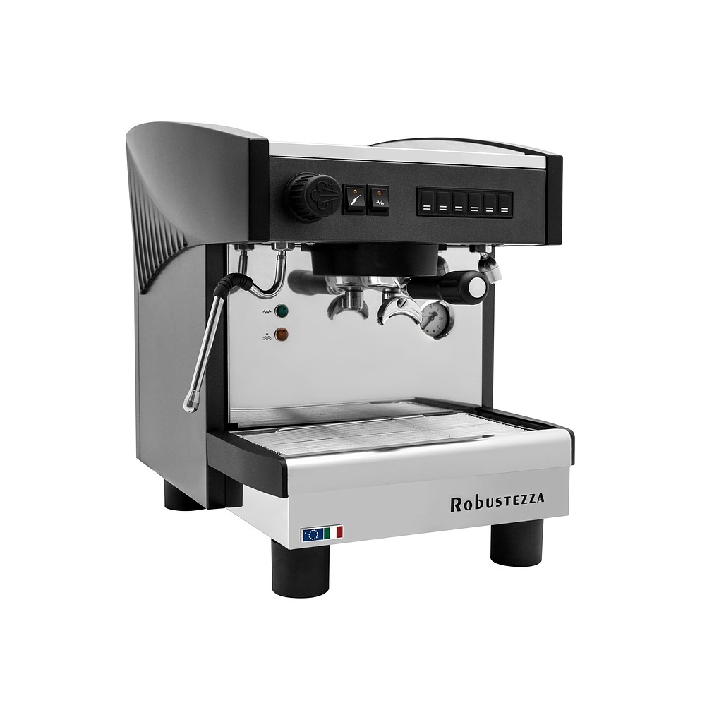 Кофемашина автомат ROBUSTEZZA ST1E/ ЧЕРНАЯ, 1 фаза,  высокая группа