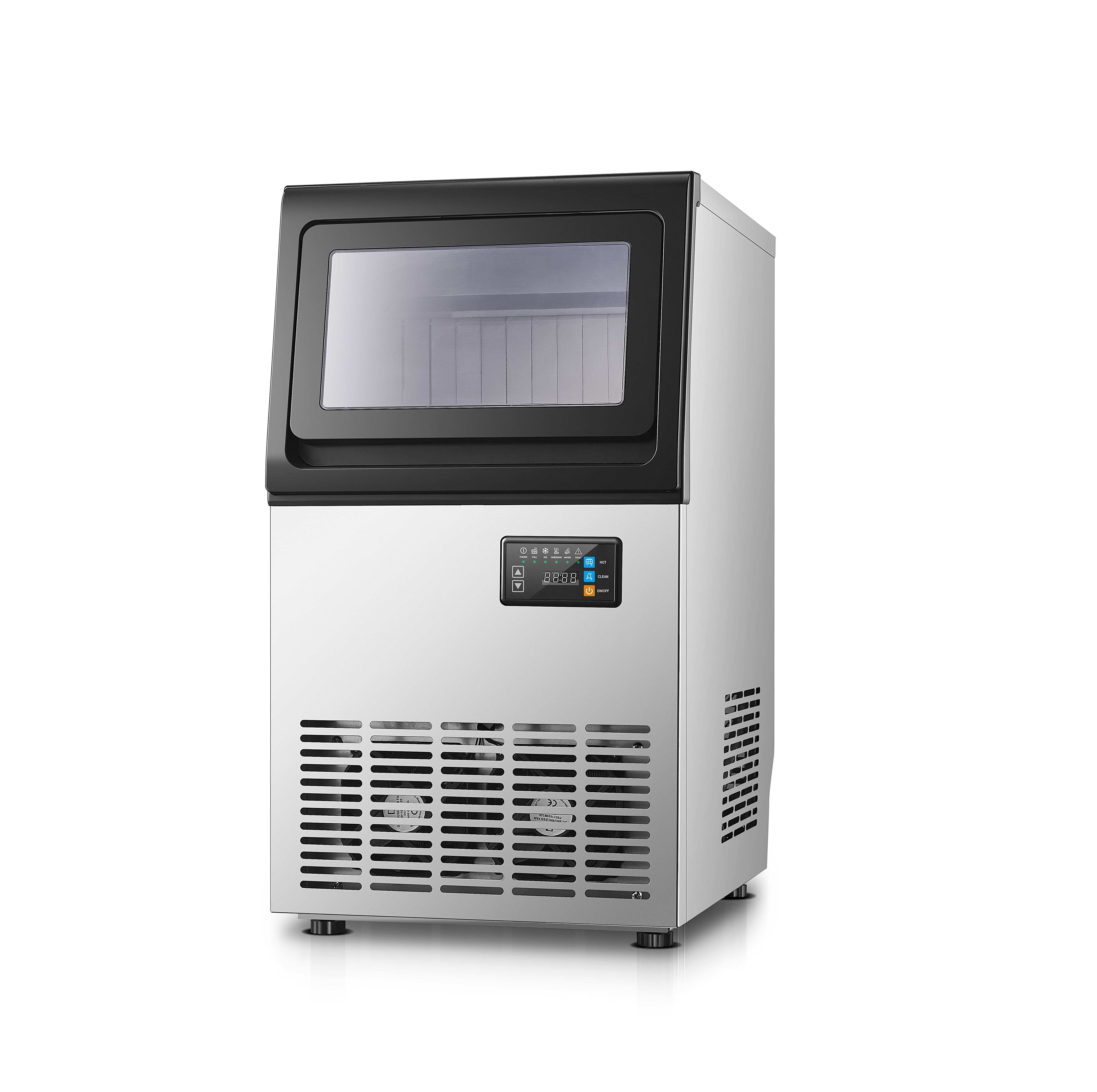 Льдогенератор Rosso SKF-ATS55PL кубик, 25 кг/сут, бункер 10кг, покл. к воде