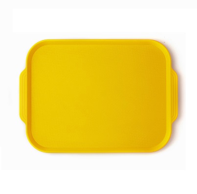 Поднос 450х345мм с ручками, полипропилен, желтый