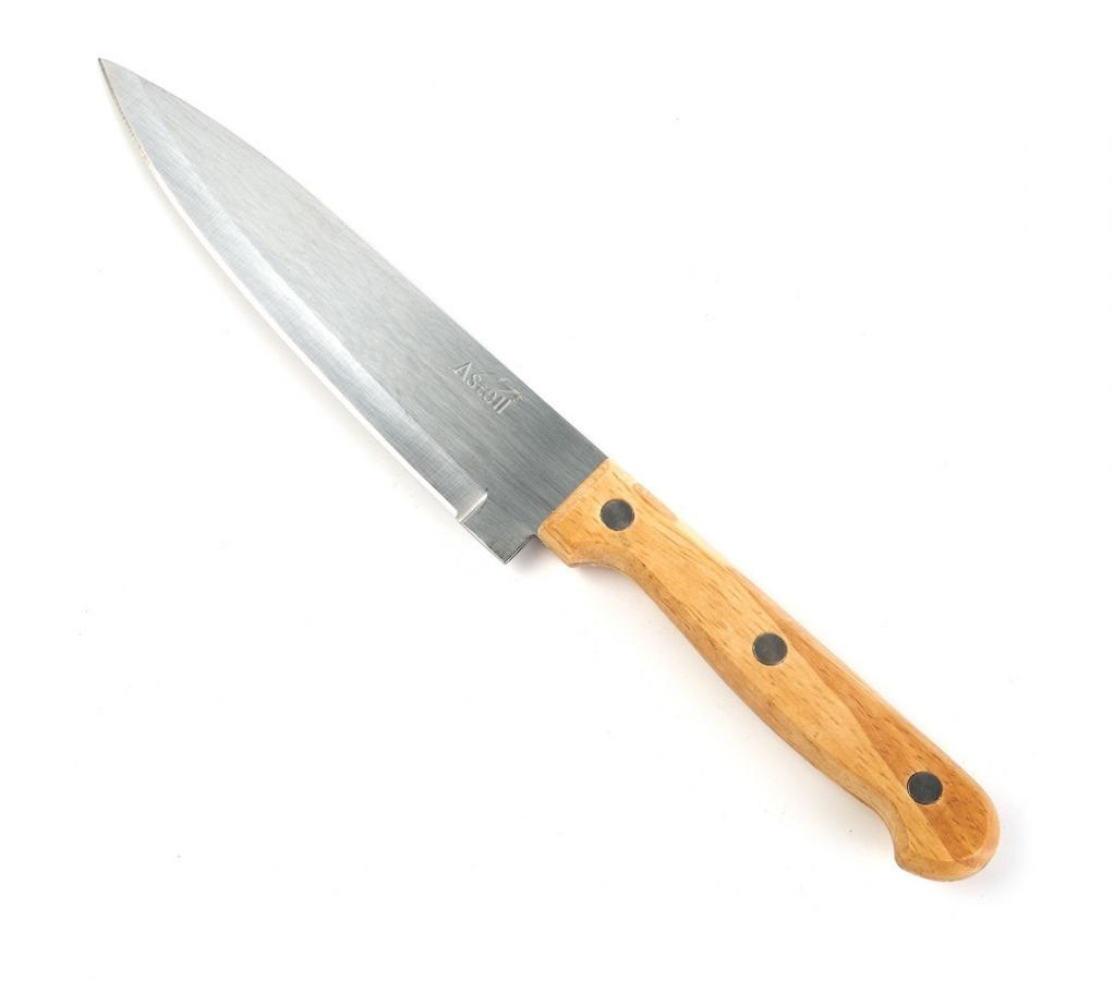 Нож поварской 150мм  с деревянной ручкой