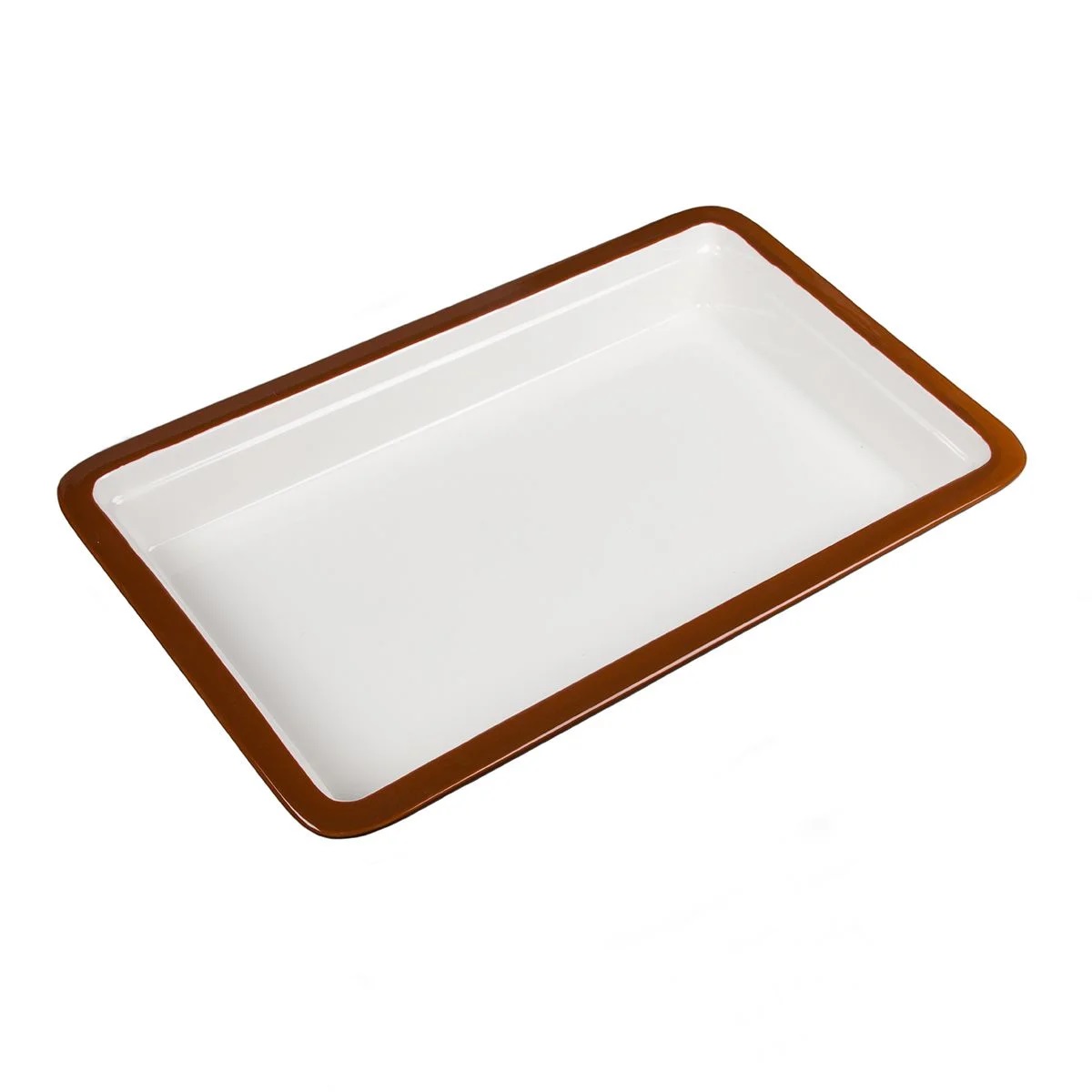 Гастроемкость 1/1 h65мм 530х325мм коричневый борт, фарфор