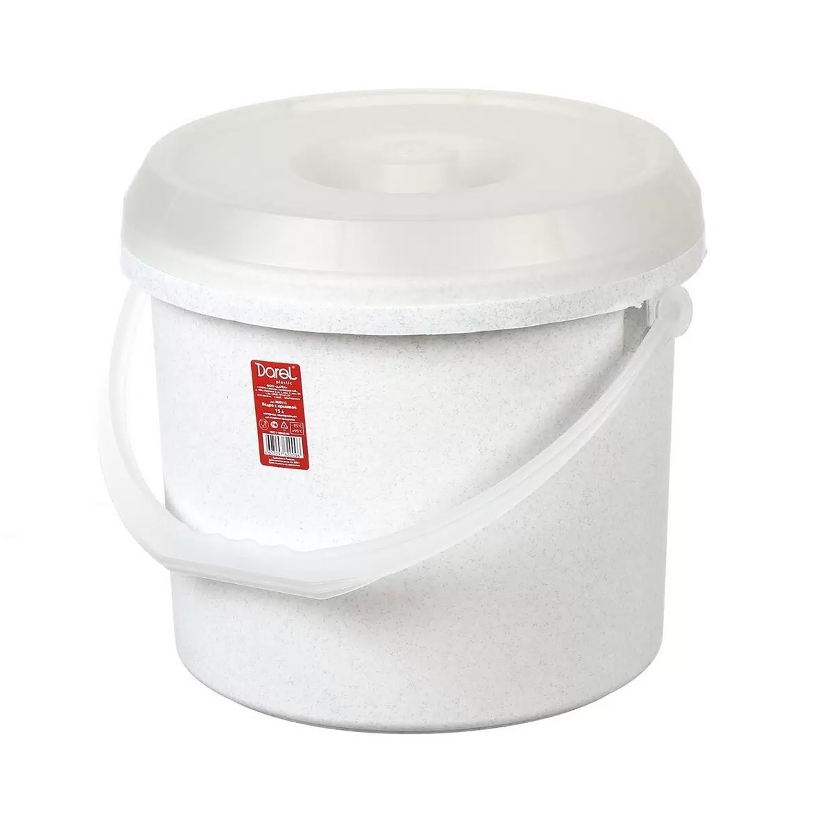 Ведро пластиковое 15л с крышкой