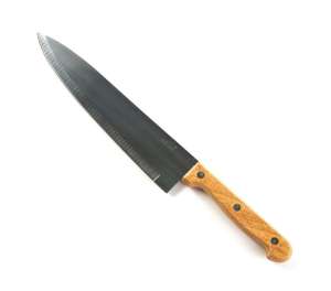 Нож поварской 200мм с деревянной ручкой