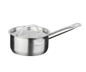 Сотейник 1л с крышкой, нерж. сталь, индукция