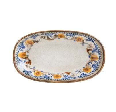Блюдо овальное 150х85мм Ретро Флорал Bonna