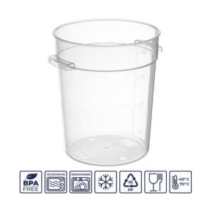 Контейнер для продуктов с цветной крышкой 4,2л с мерной шкалой, полипропилен