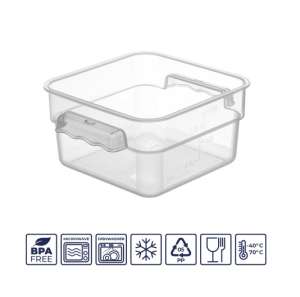 Контейнер для продуктов с цветной крышкой 1,9л с мерной шкалой, полипропилен