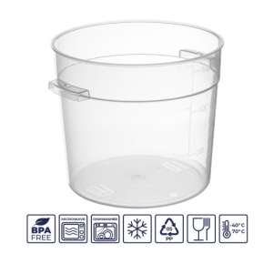 Контейнер для продуктов с цветной крышкой 6л с мерной шкалой, полипропилен