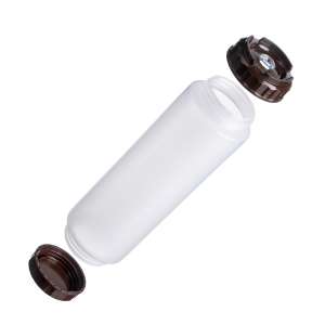 Флакон для соусов 1000мл  2 корич. крышки, силик. носик. широкий