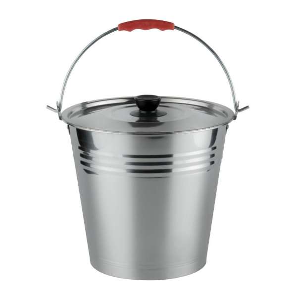 Ведро 10л с крышкой нержавеющая сталь