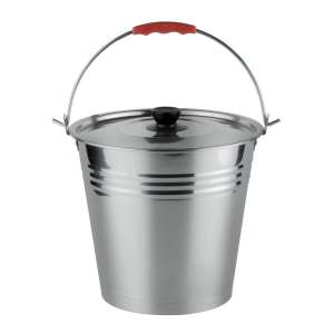 Ведро 10л с крышкой нержавеющая сталь