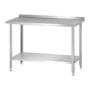Стол разделочный 1800х700 с бортом, полка сплошная оцинкованная