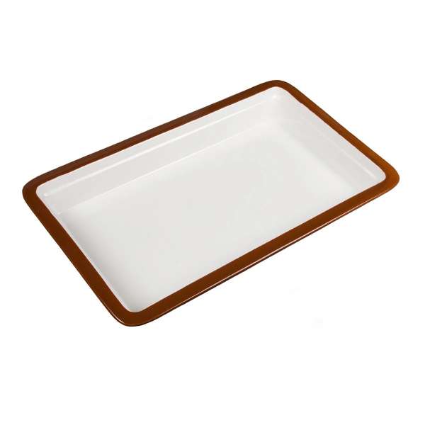 Гастроемкость 1/1 h65мм 530х325мм коричневый борт, фарфор