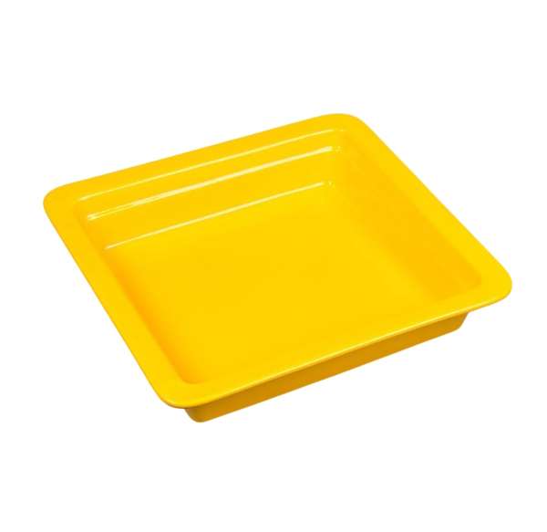 Гастроемкость 2/3 h65мм 355х325мм желтая, фарфор