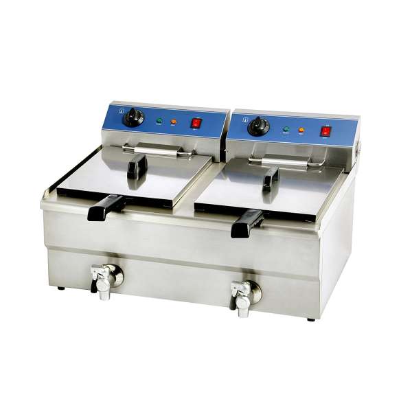 Электрофритюрница двойная 10+10л Kocateq BEF102V с краном