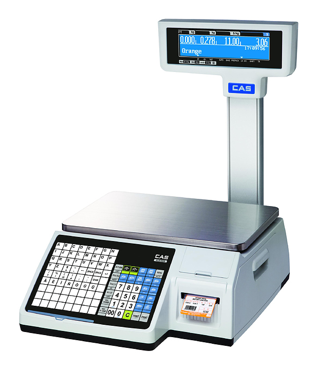 Весы торговые 15кг CAS CL3000J-15P TCP-IP чек-печать стойка